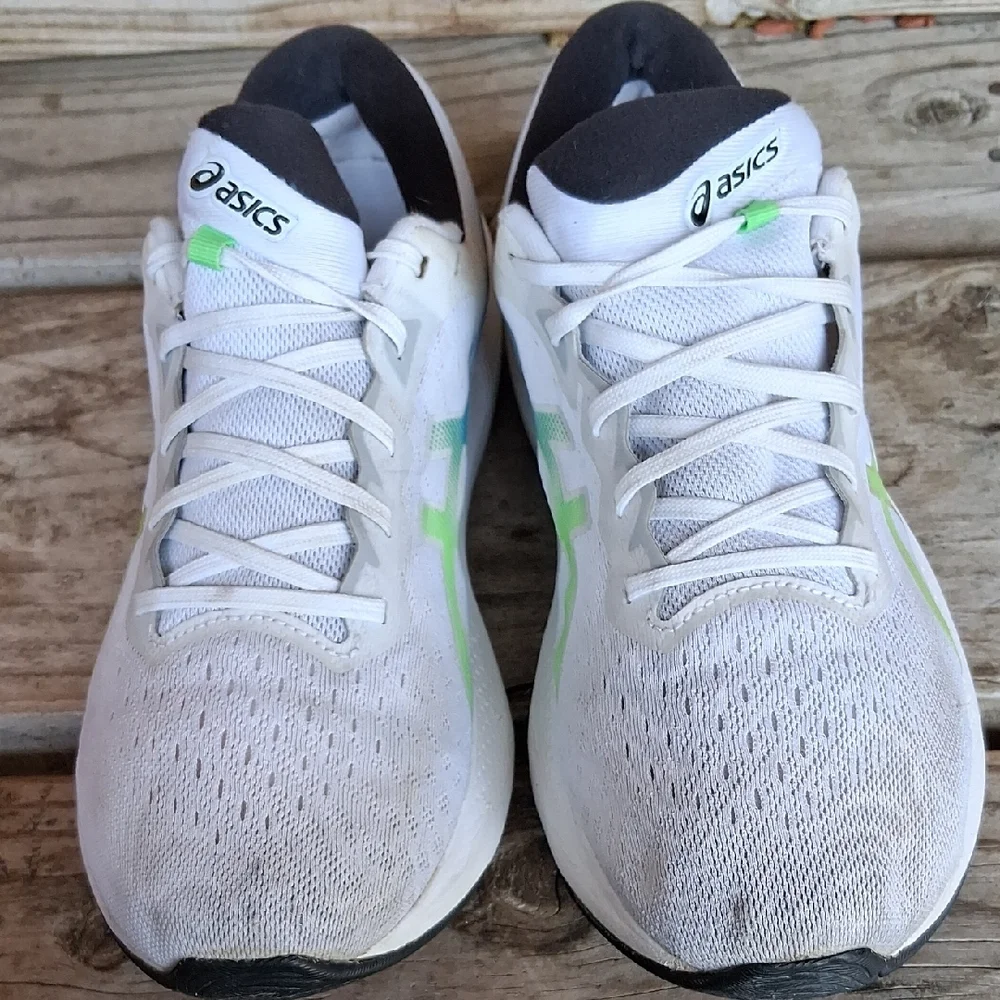 ASICS Gel-Pulse 13 White with Green and Blue Accents - Picture 4 of 10